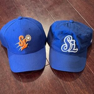 Blue Baseball Caps Port St Lucie Mets with Embroidered Logos